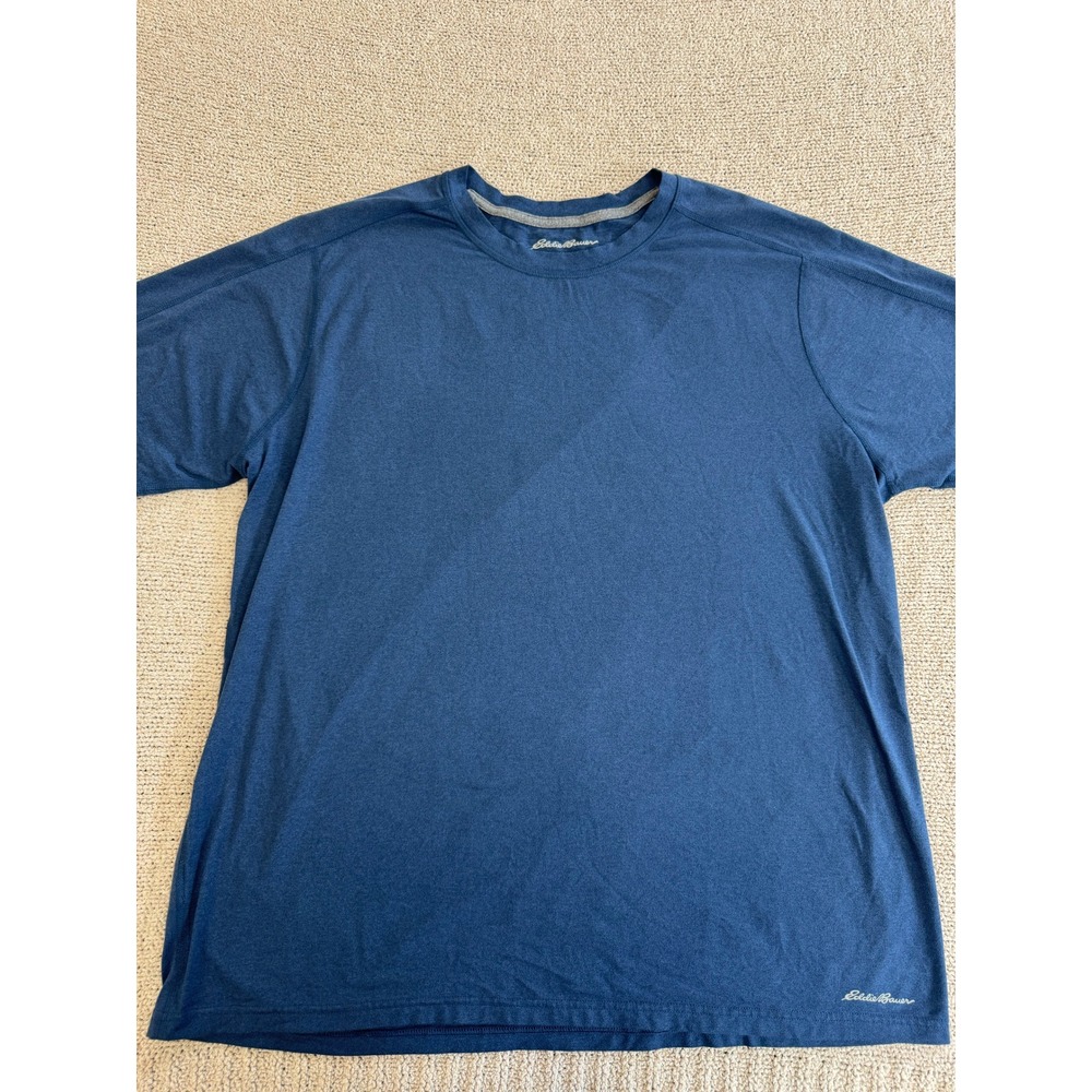 Eddie Bauer Mens XL Blue FreeDry Performance Short Sleeve T-Shirt WPL 9647